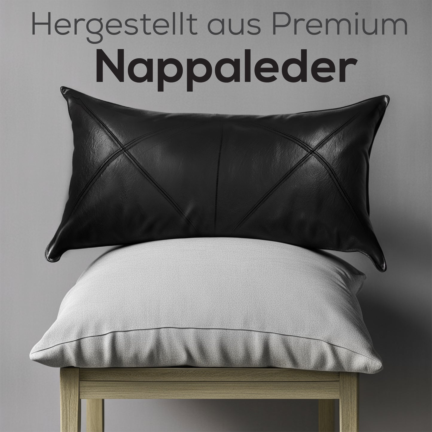 Kissenbezug aus Nappaleder
