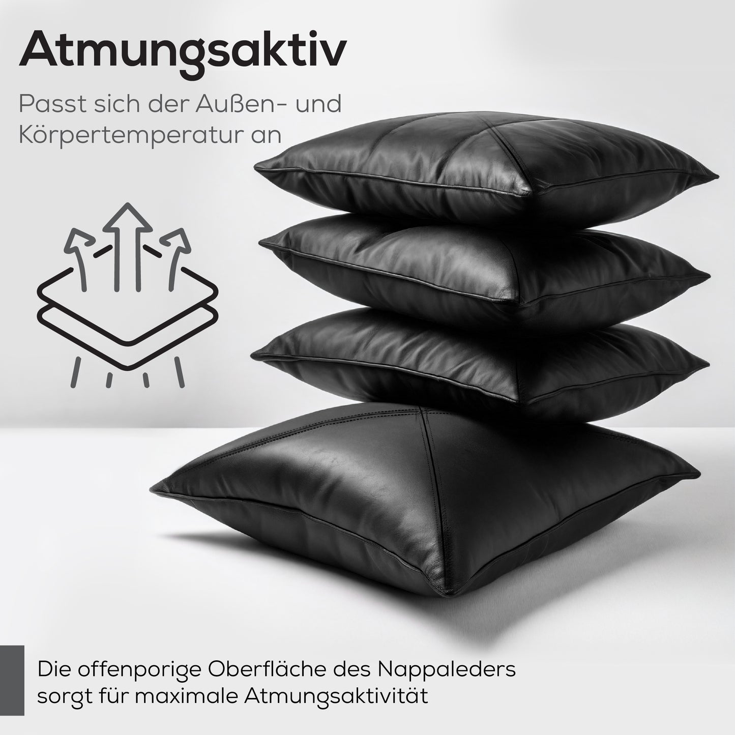 Kissenbezug aus Nappaleder