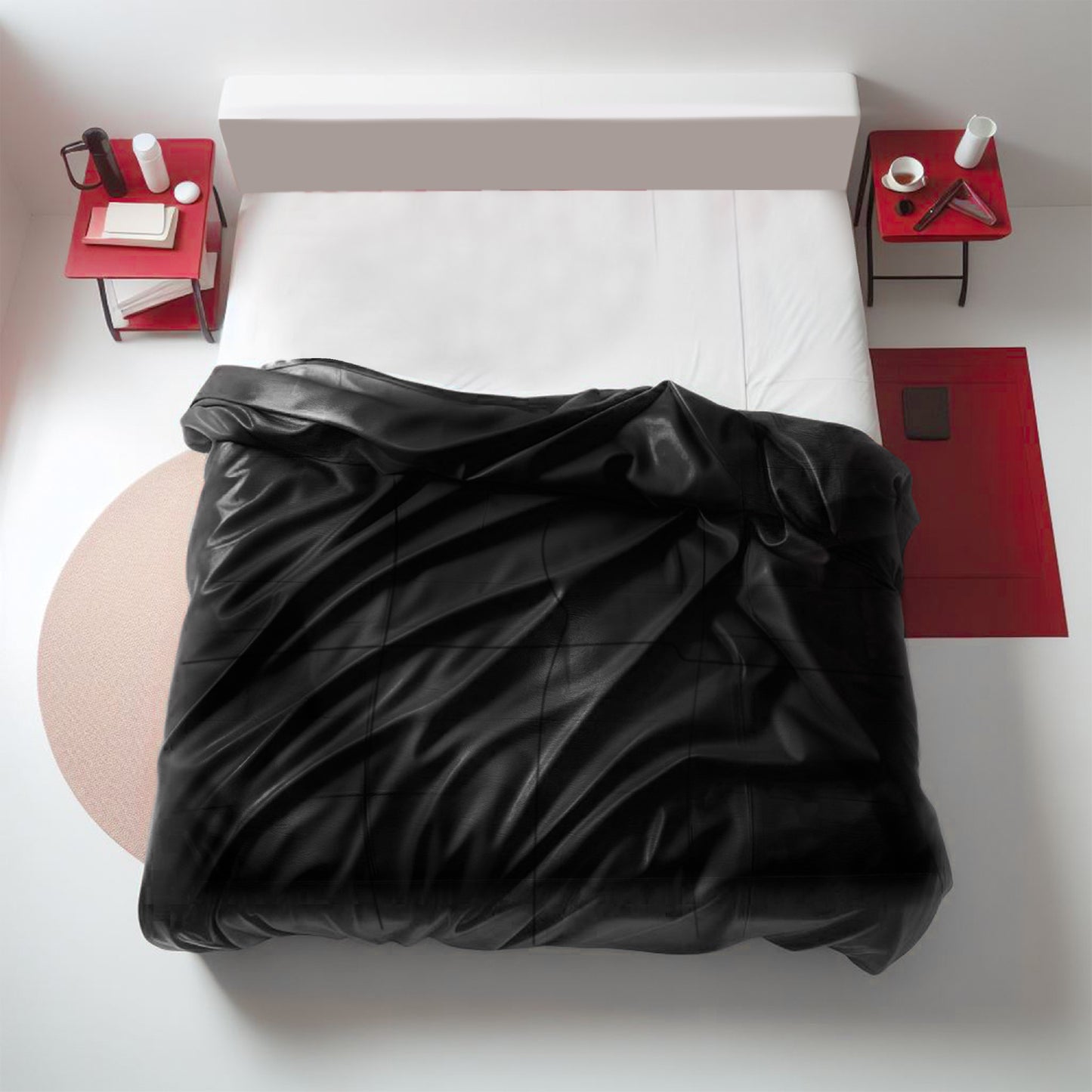 Bettdeckenbezug aus Nappaleder