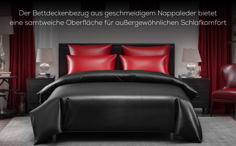 Bettdeckenbezug aus Nappaleder