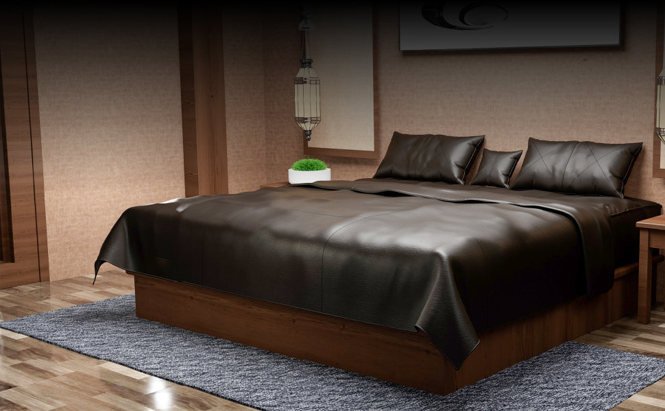 Bettdeckenbezug aus Nappaleder