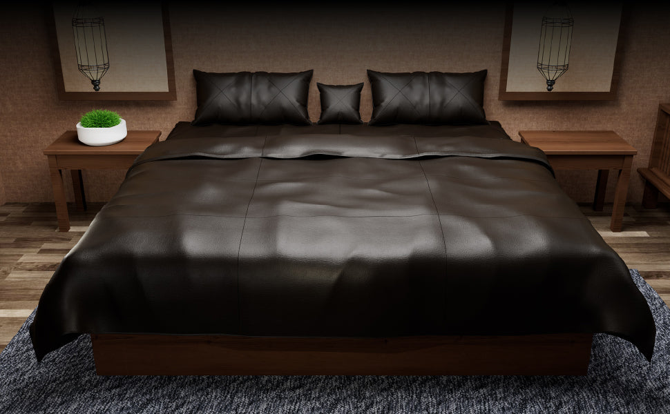 Bettdeckenbezug aus Nappaleder