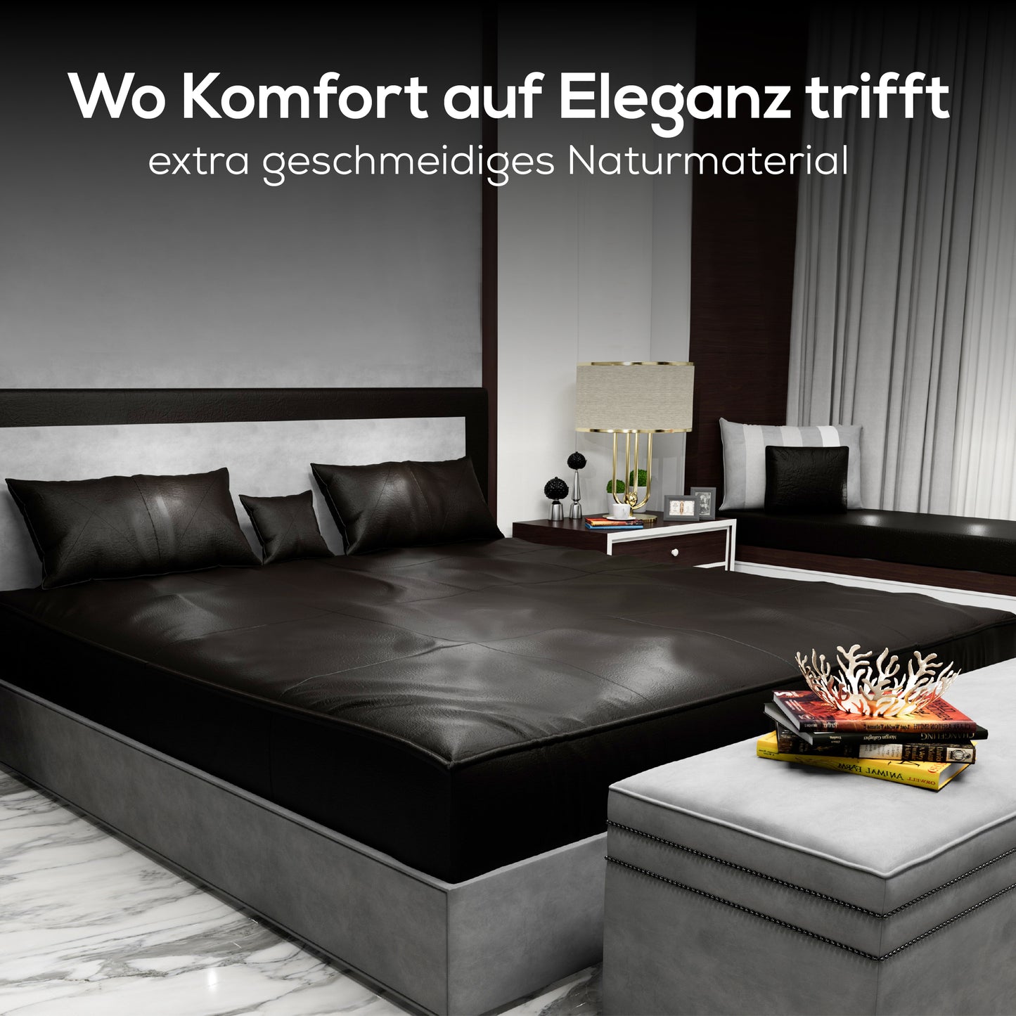 Matratzenbezug aus Nappaleder