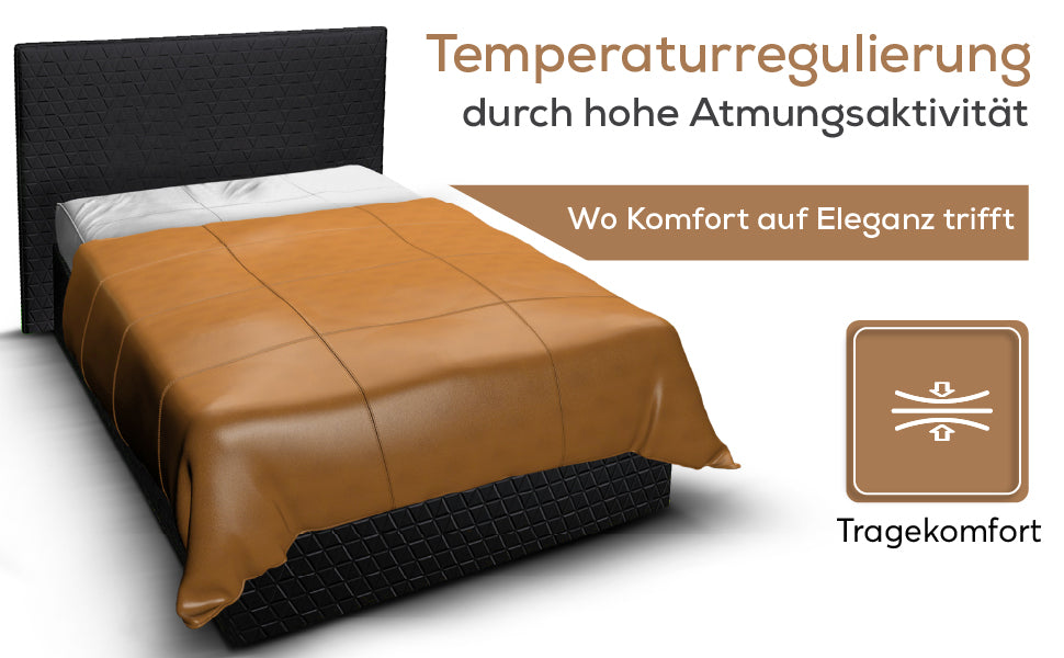 Bettdeckenbezug aus Nappaleder