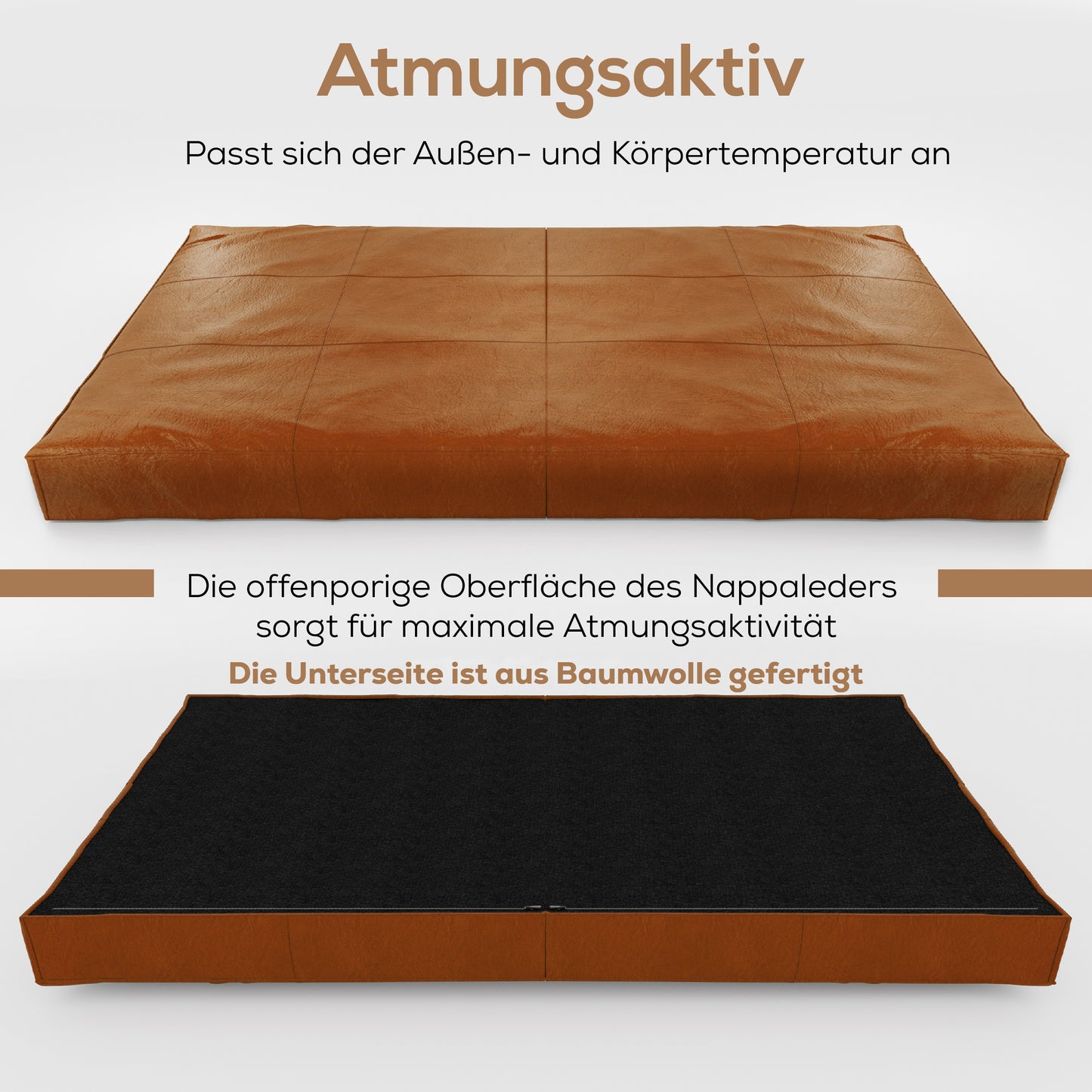 Matratzenbezug aus Nappaleder