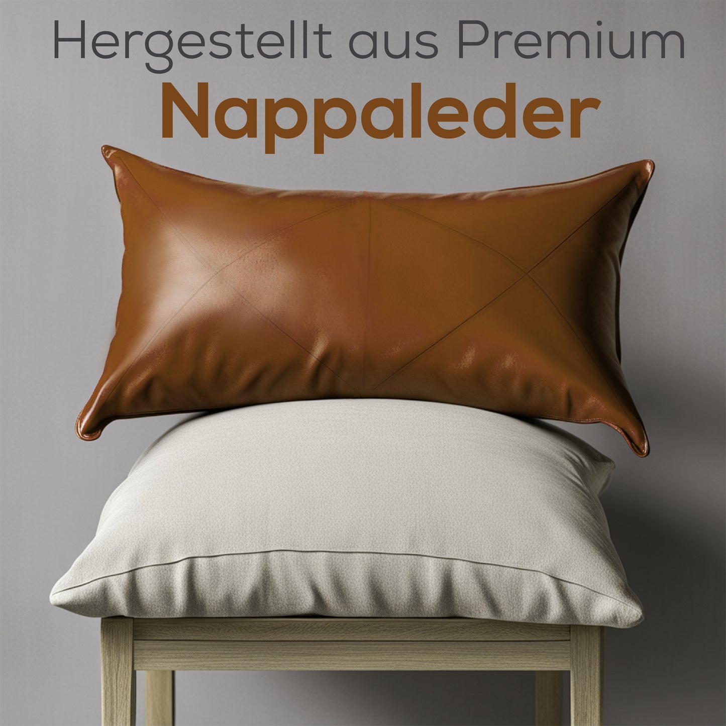 Kissenbezug aus Nappaleder