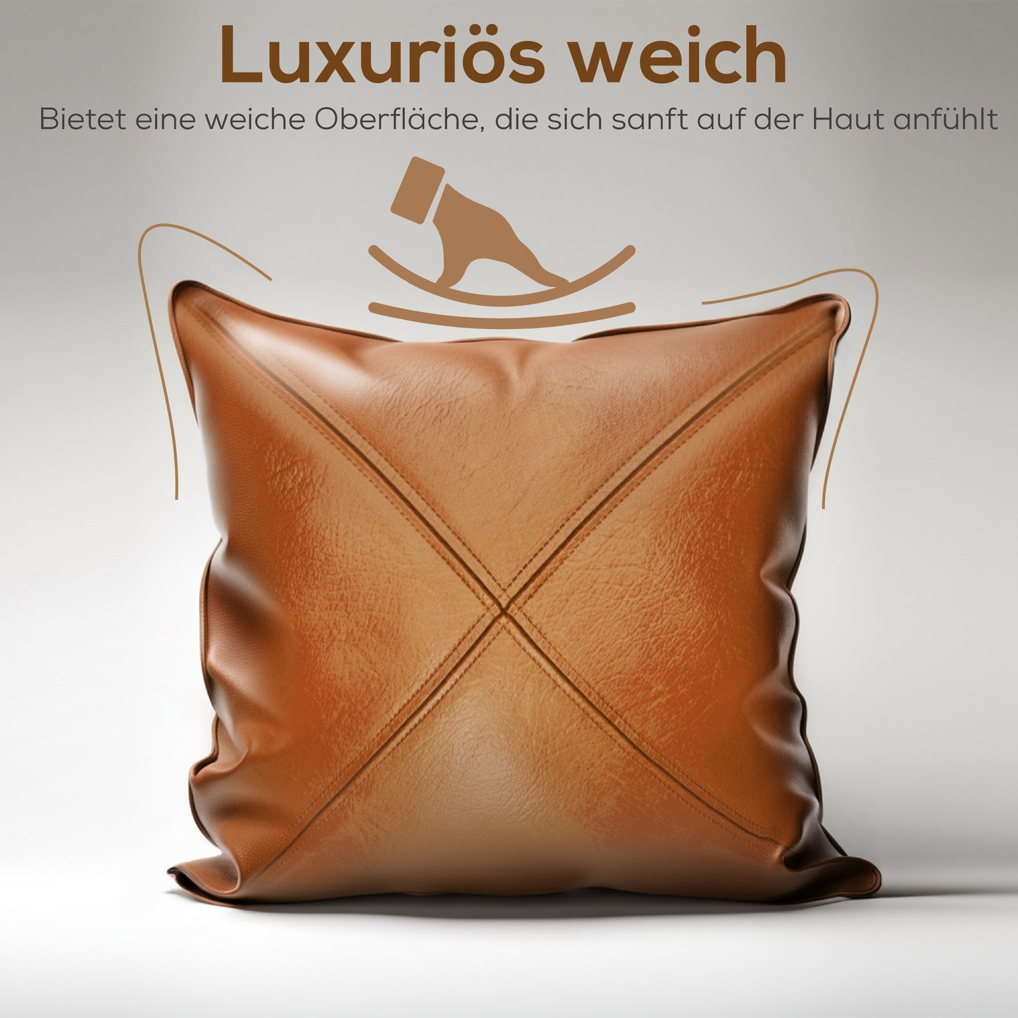 Kissenbezug aus Nappaleder
