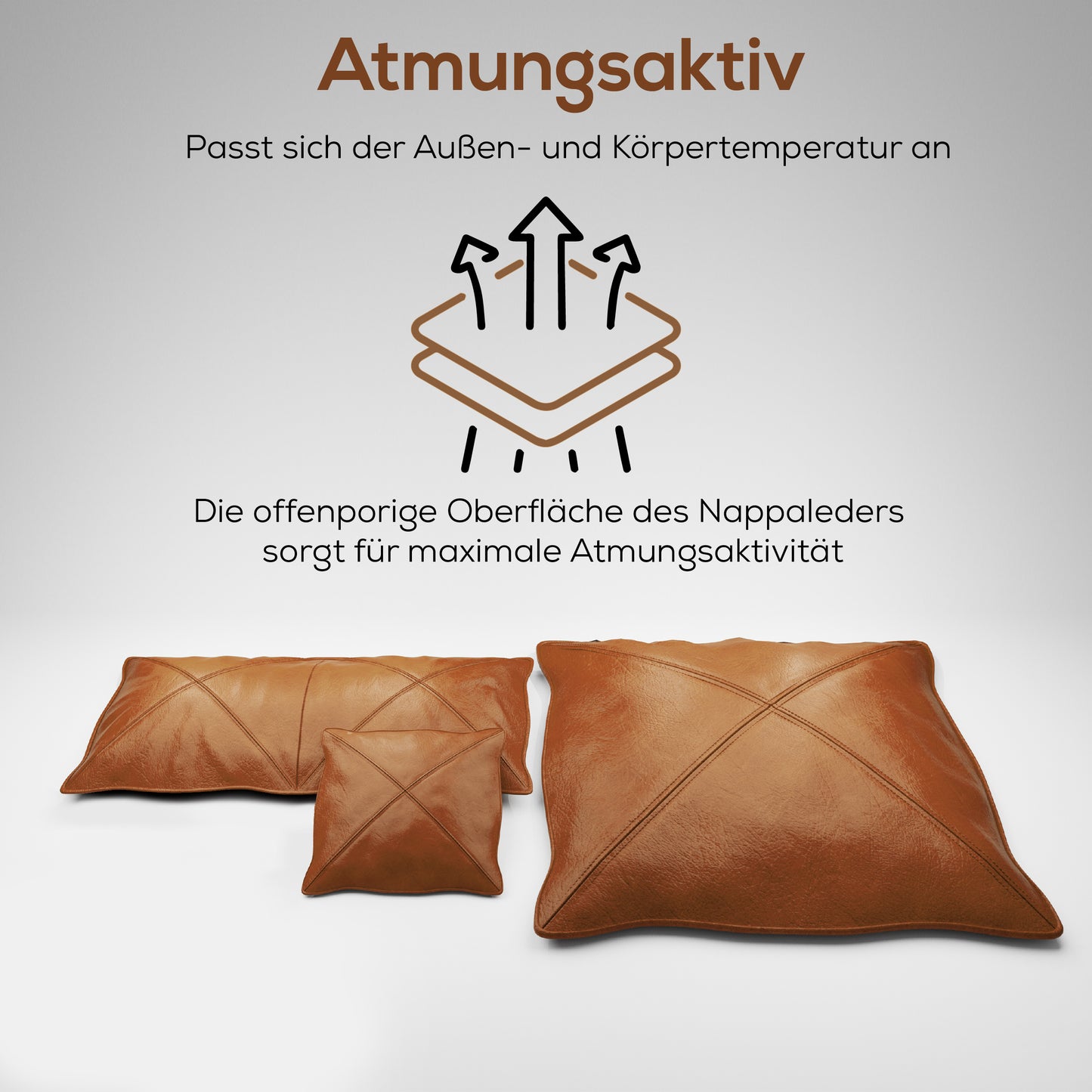 Kissenbezug aus Nappaleder