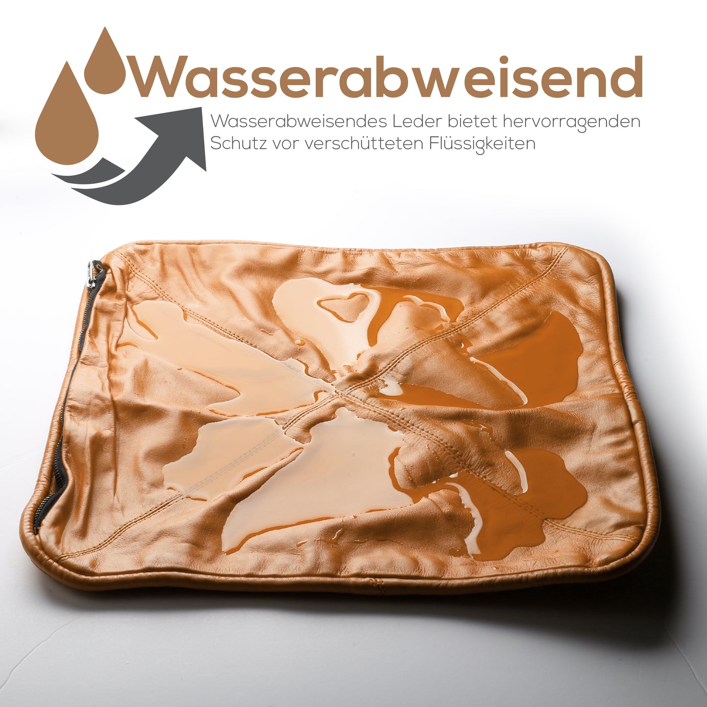 Kissenbezug aus Nappaleder