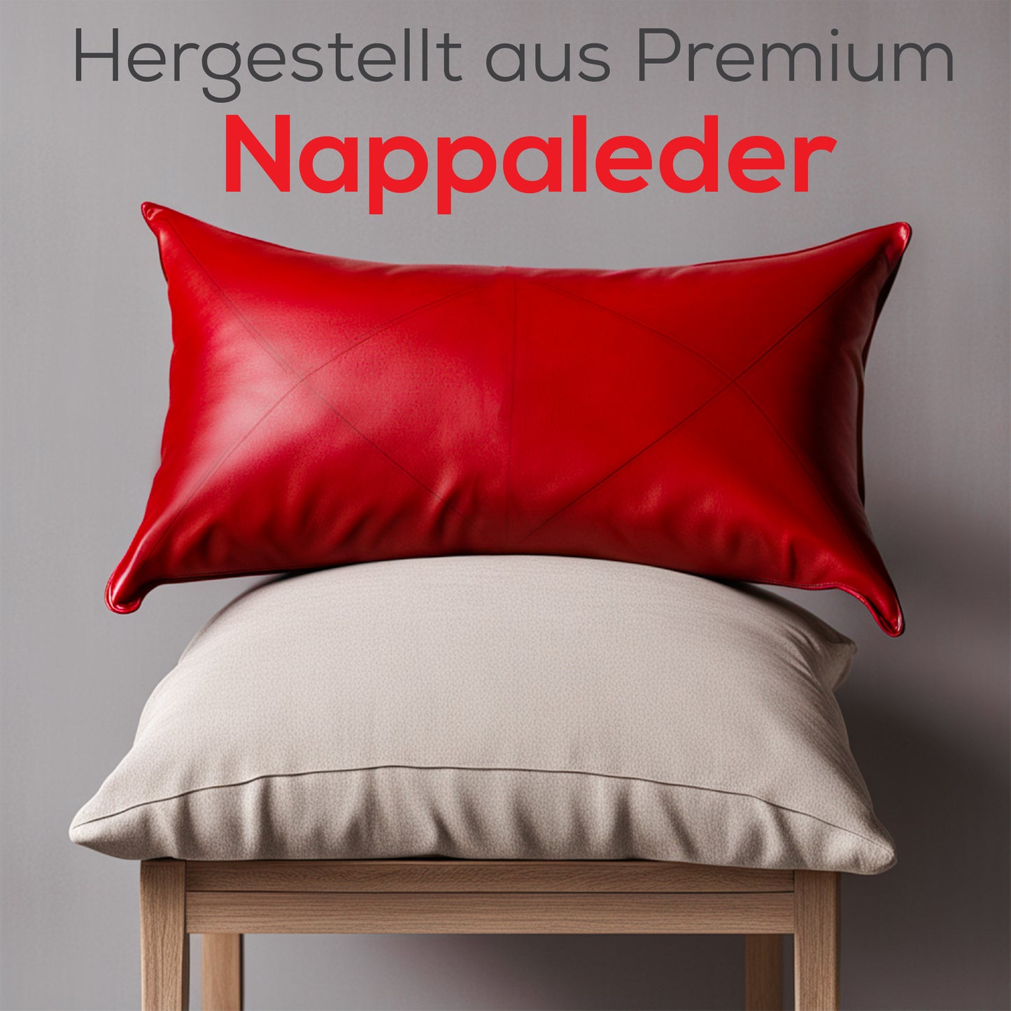 Kissenbezug aus Nappaleder