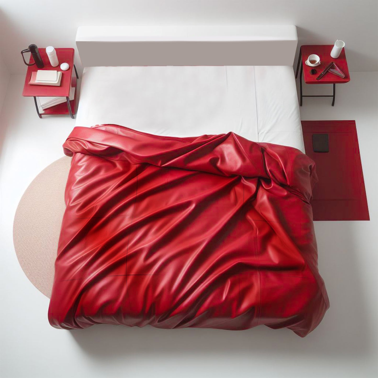 Bettdeckenbezug aus Nappaleder