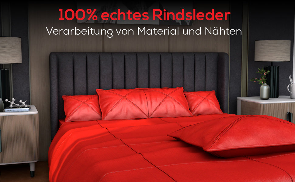 Kissenbezug aus Nappaleder