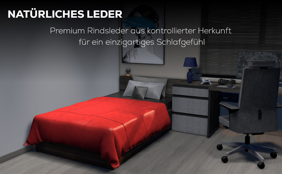 Bettdeckenbezug aus Nappaleder