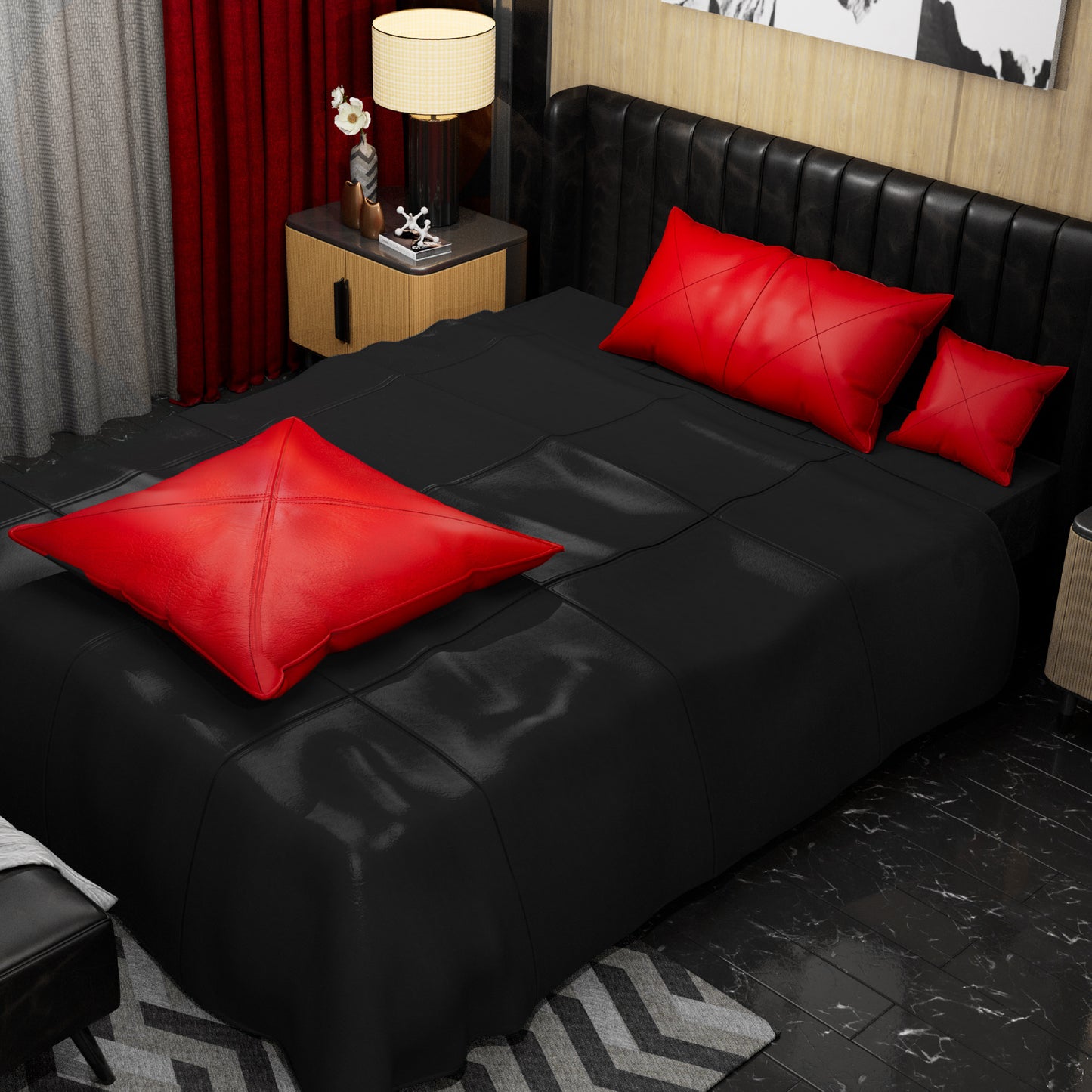 Kissenbezug aus Nappaleder