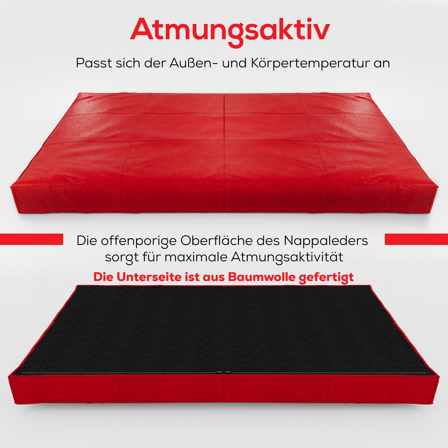 Matratzenbezug aus Nappaleder